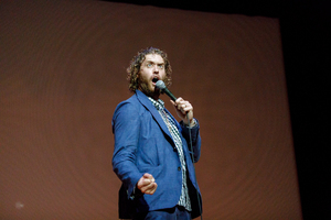 Before TJ Miller took the stage at Saturday night's comedy show, The Lucas Brothers performed in the Goldstein Auditorium.